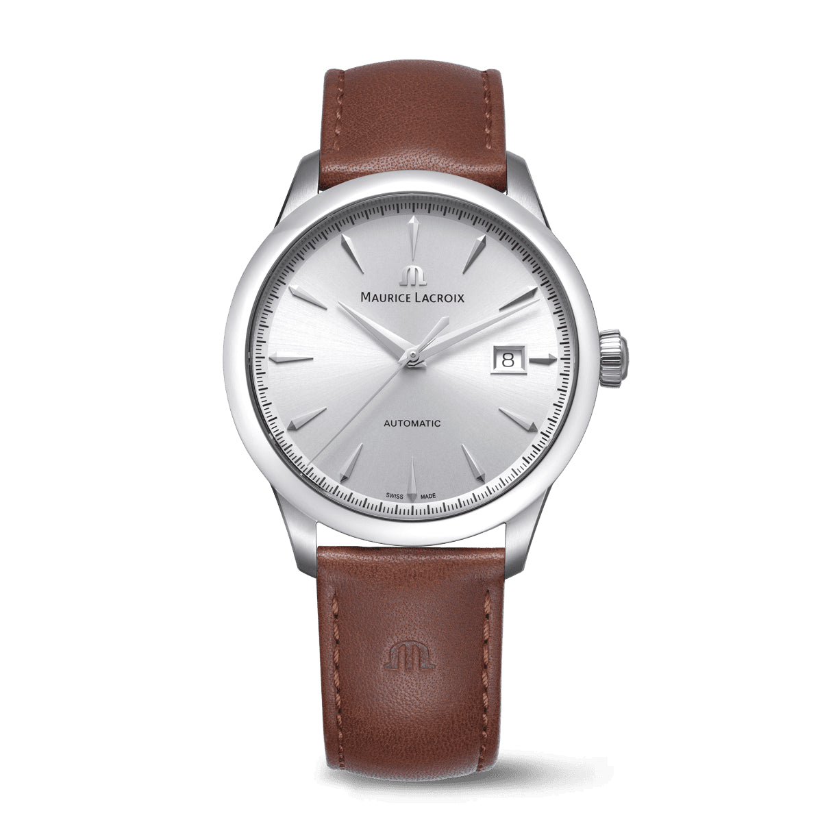 Orologio Uomo Maurice Lacroix 1975 Acciaio Pelle Marrone 756008-SS001-130-3